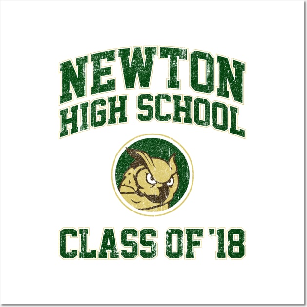 Newton High School Class of 18 (Variant) Wall Art by huckblade